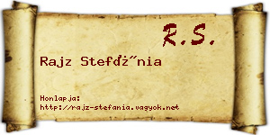 Rajz Stefánia névjegykártya